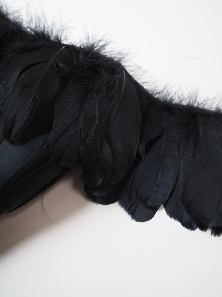 Black Goose Feather Fringing