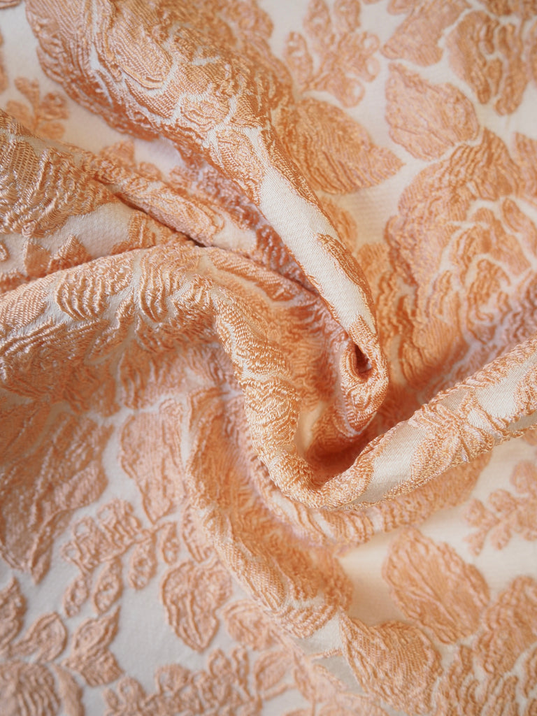 Apricot Rose Silk/Viscose Jacquard