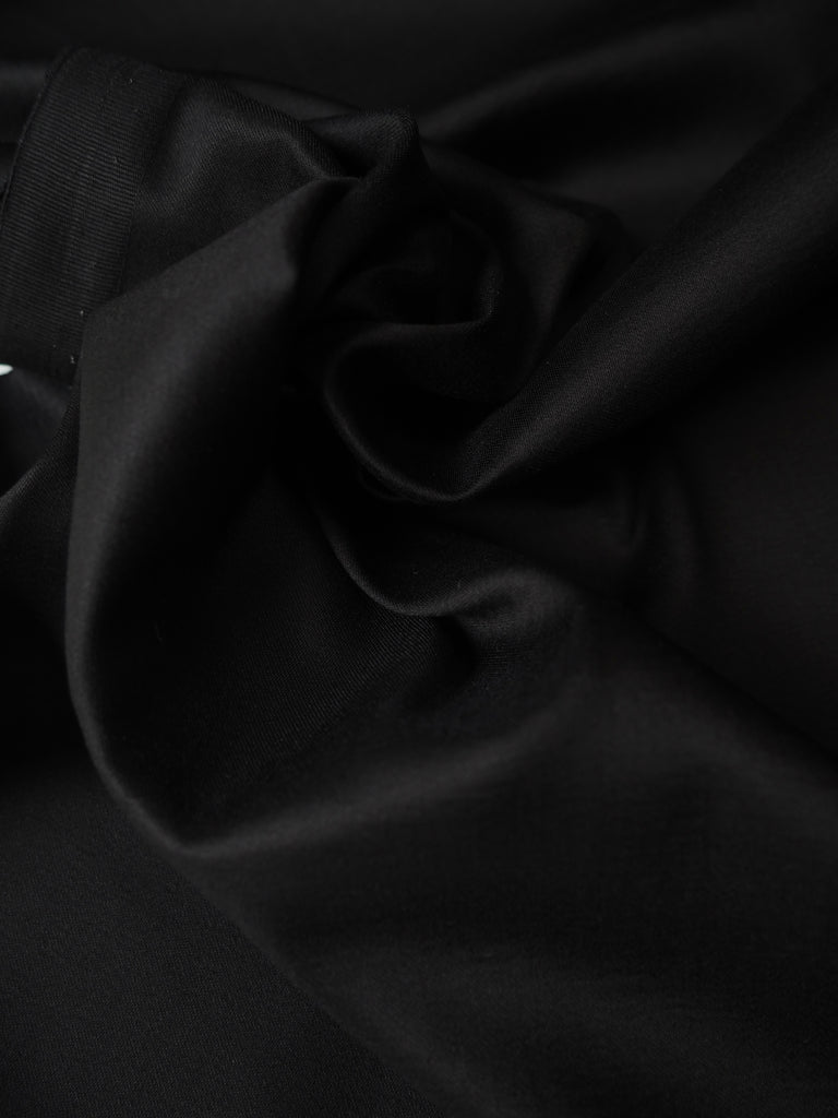 Black Lyocell Heavy Satin Twill