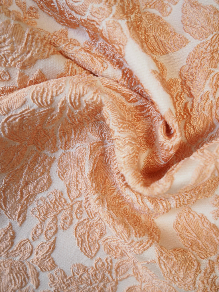 Apricot Rose Silk/Viscose Jacquard