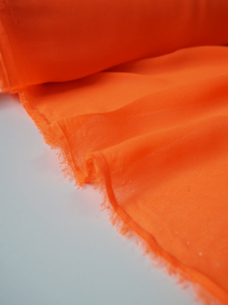 Neon Orange Chiffon