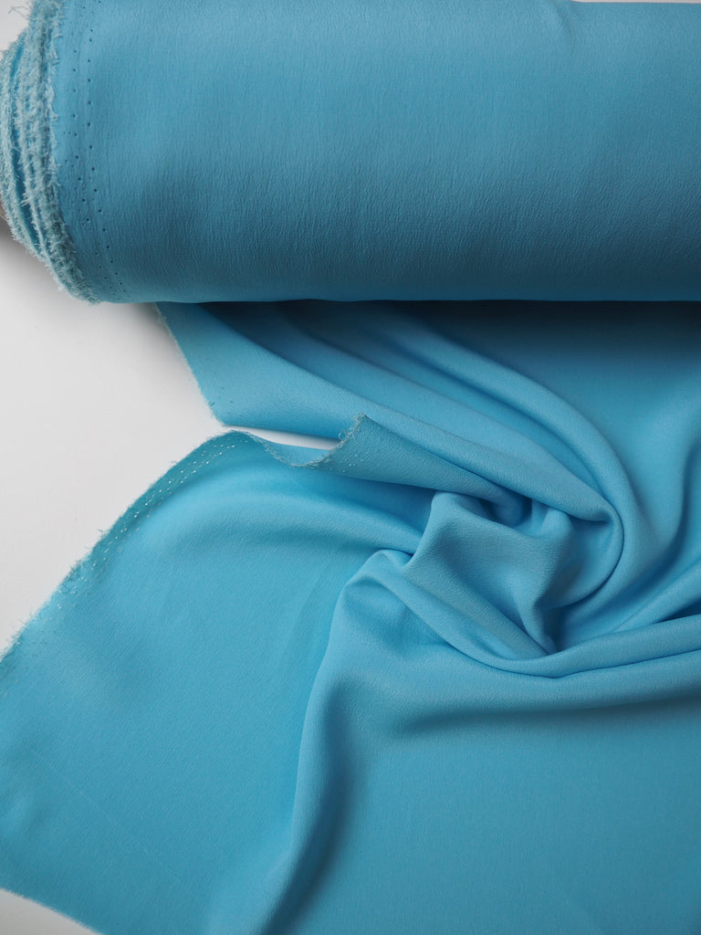 Robin's Egg Blue Silk/Acetate Crepe de Chine