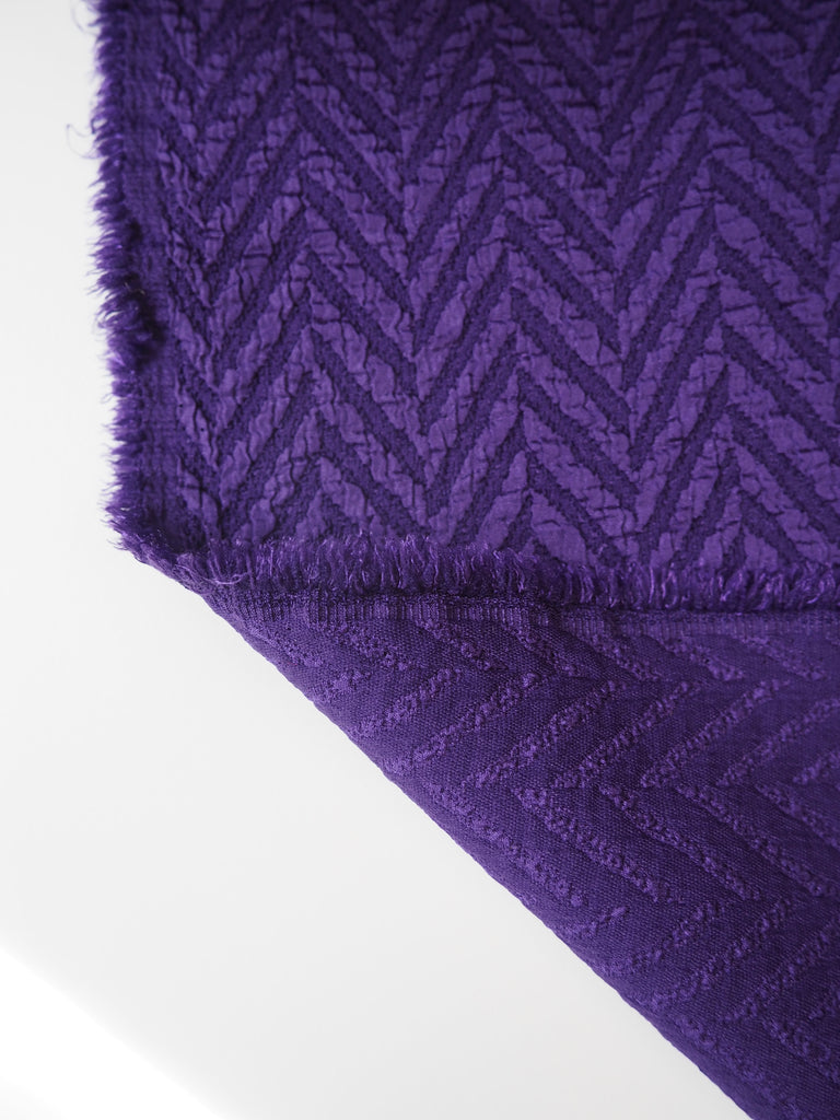 Pansy Chevron Jacquard Cloqué