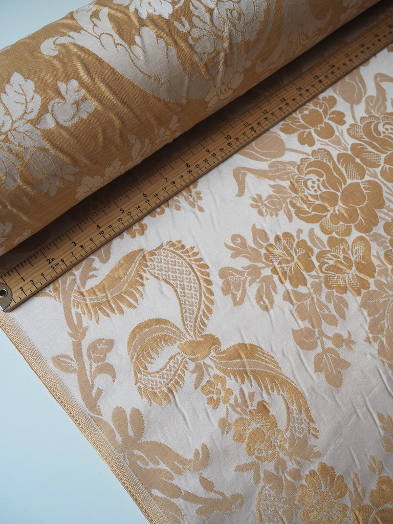 Peach Silk Chatsworth Damask