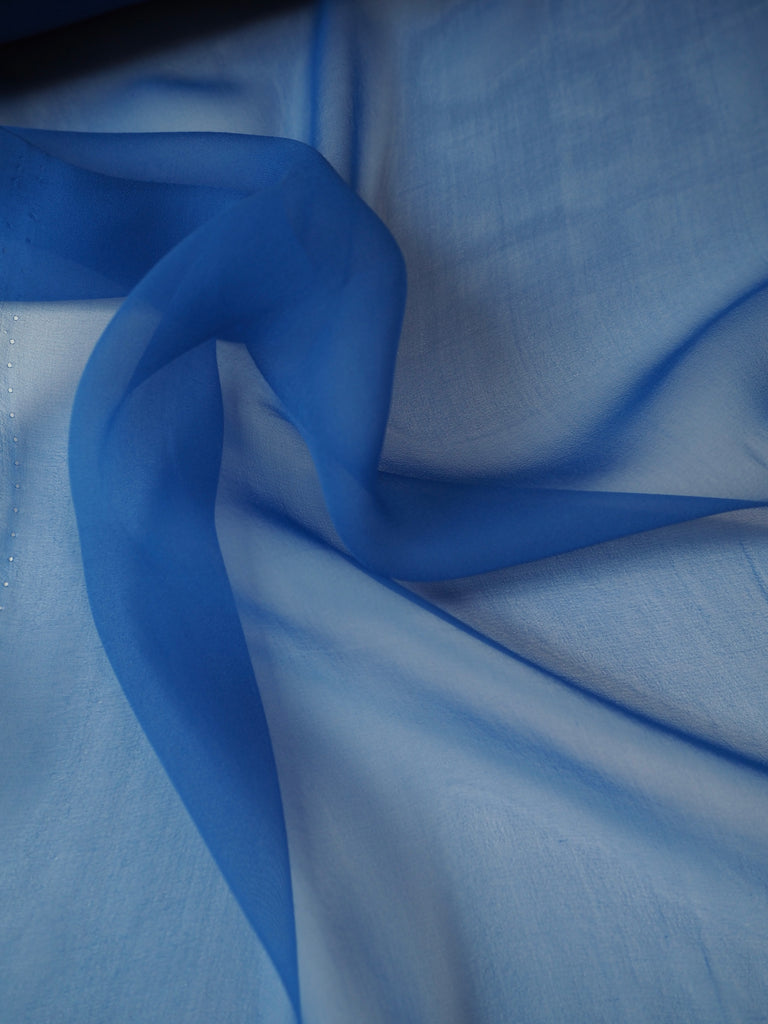 Cobalt Fine Silk Chiffon