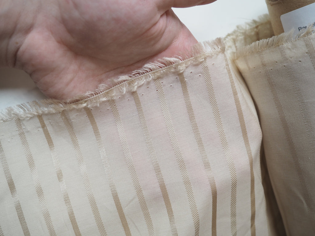 Almond Satin Stripe Viscose