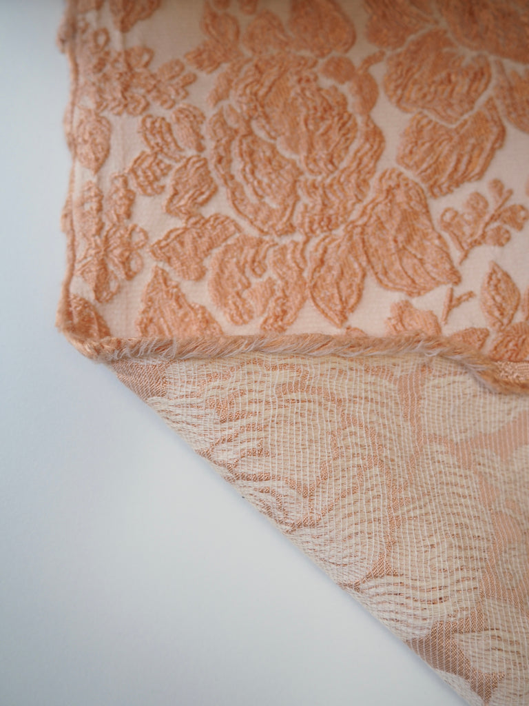 Apricot Rose Silk/Viscose Jacquard