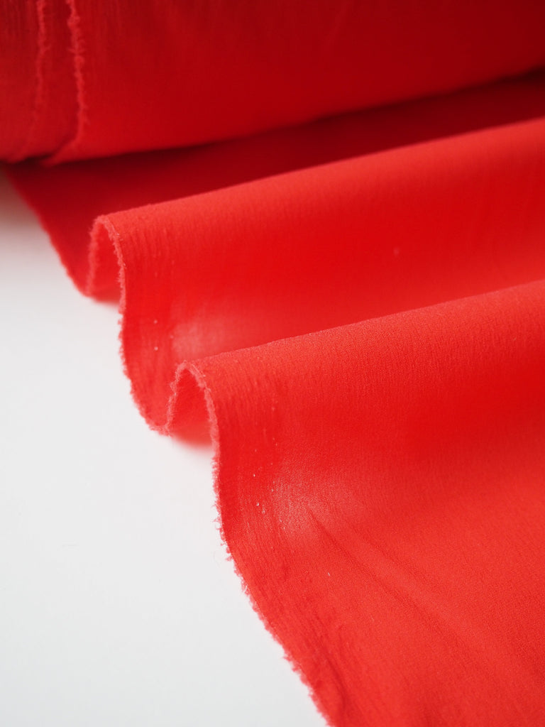 Strawberry Stretch Silk/Acetate Chiffon Lining