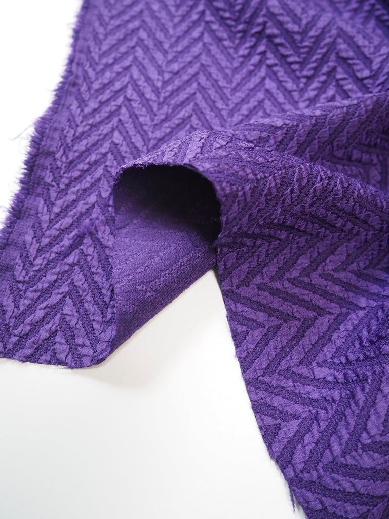 Pansy Chevron Jacquard Cloqué