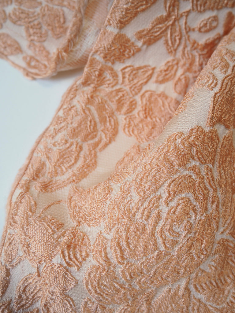 Apricot Rose Silk/Viscose Jacquard