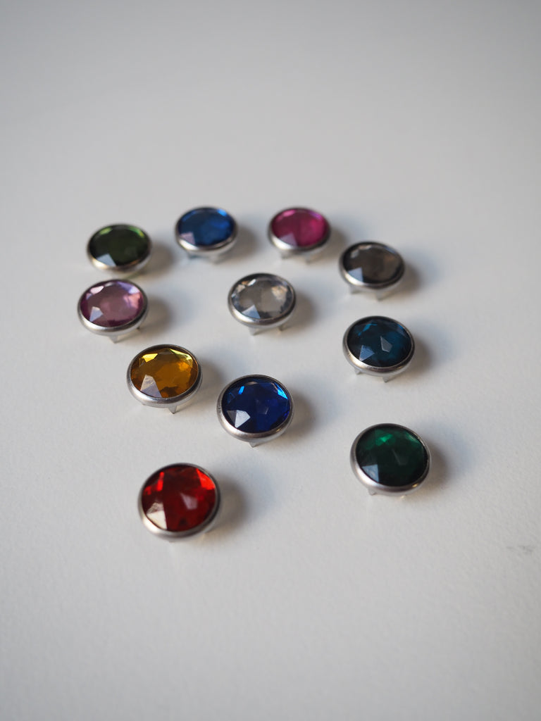 Multicolour Crystal Press Studs 11mm