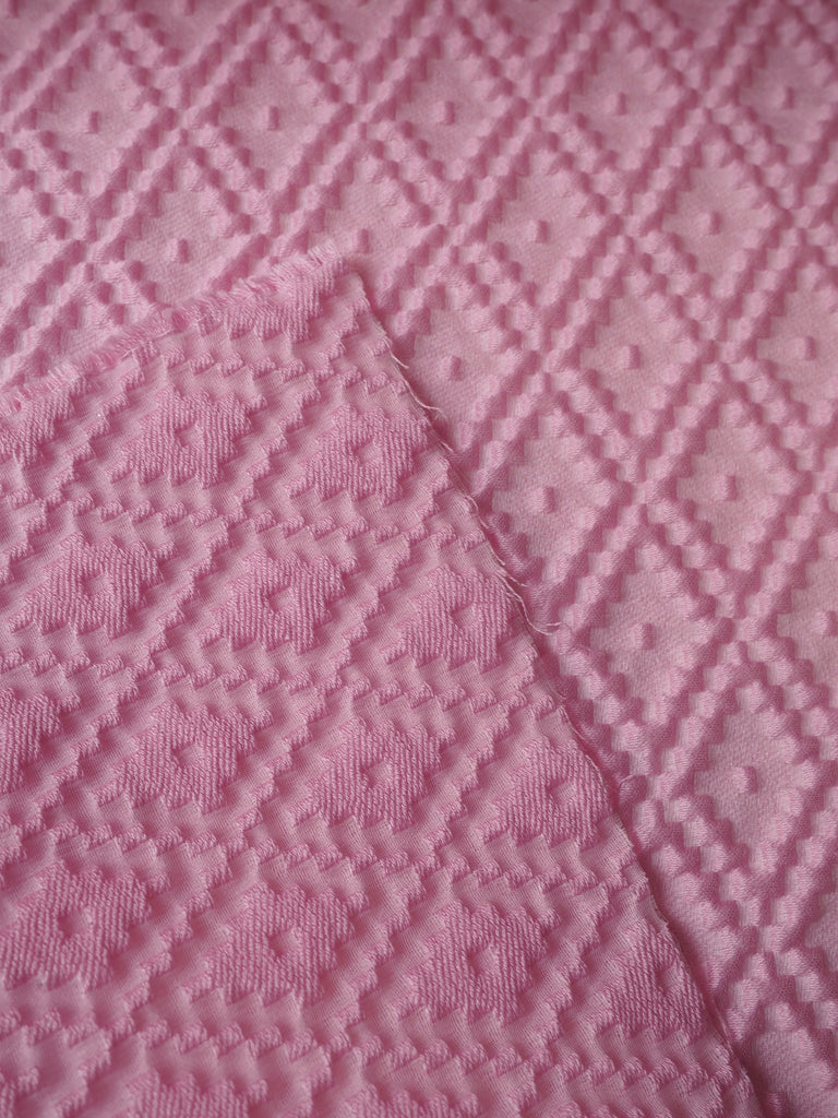 Taffy Pink Diamond Jacquard Cloqué