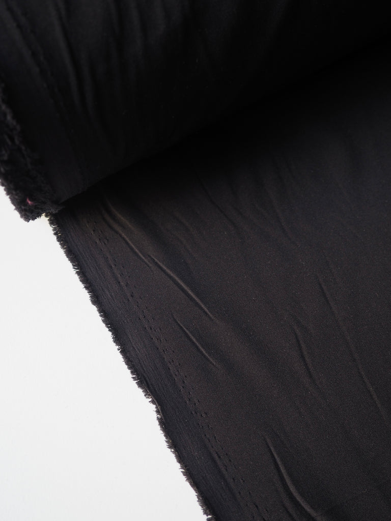 Black Stretch Crepe de Chine