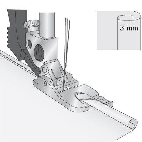 PFAFF Rolled Hem Foot 3mm