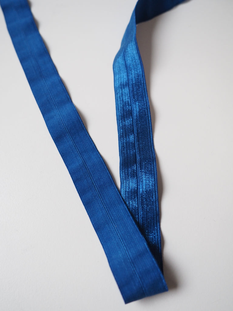 Electric Cobalt Fold-Over Elastic 18mm