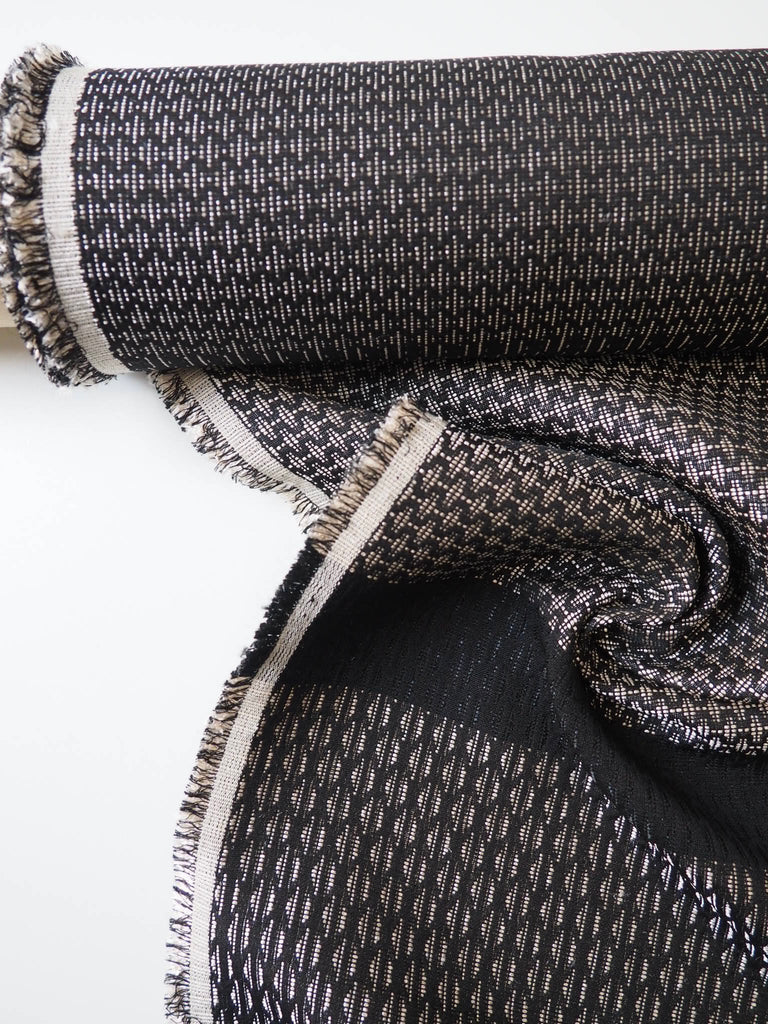 Black Gold Paneled Jacquard