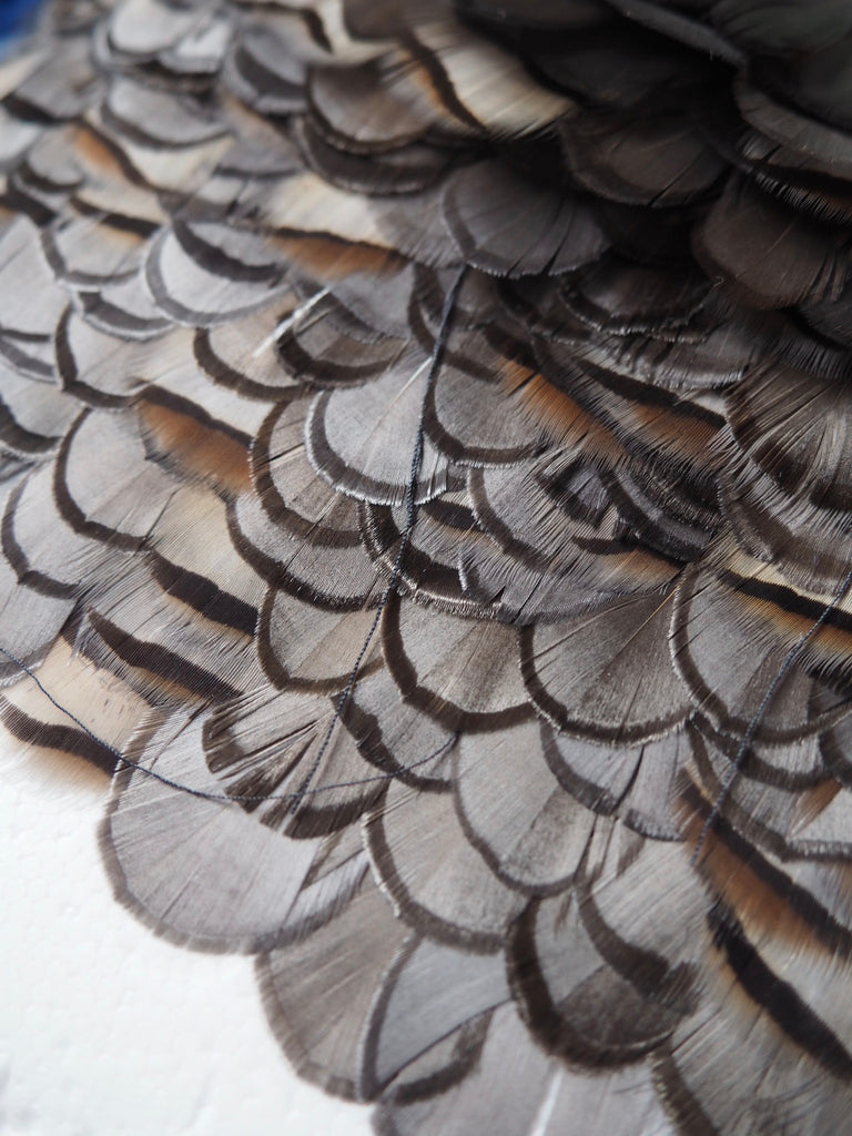 Warm Brown Partridge Feather Fringing