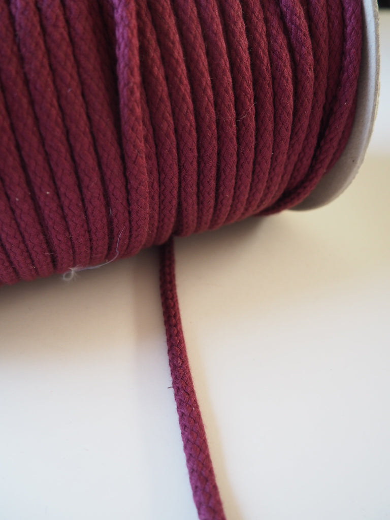 Burgundy Braided Cord 8mm