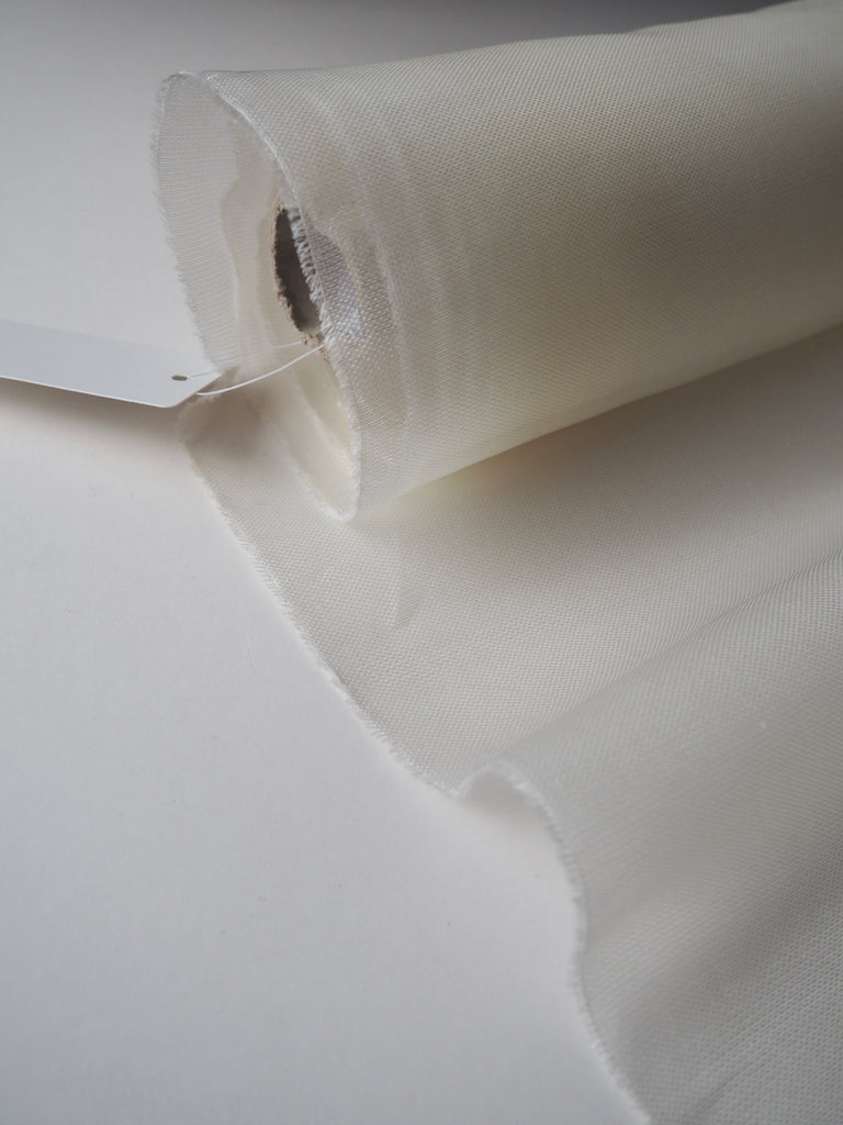 Ivory Silk Linear Organza