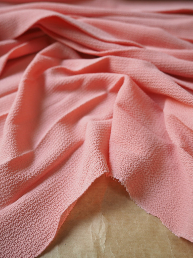 Peach Box-Pleated Crepe Panels 121cm Wide