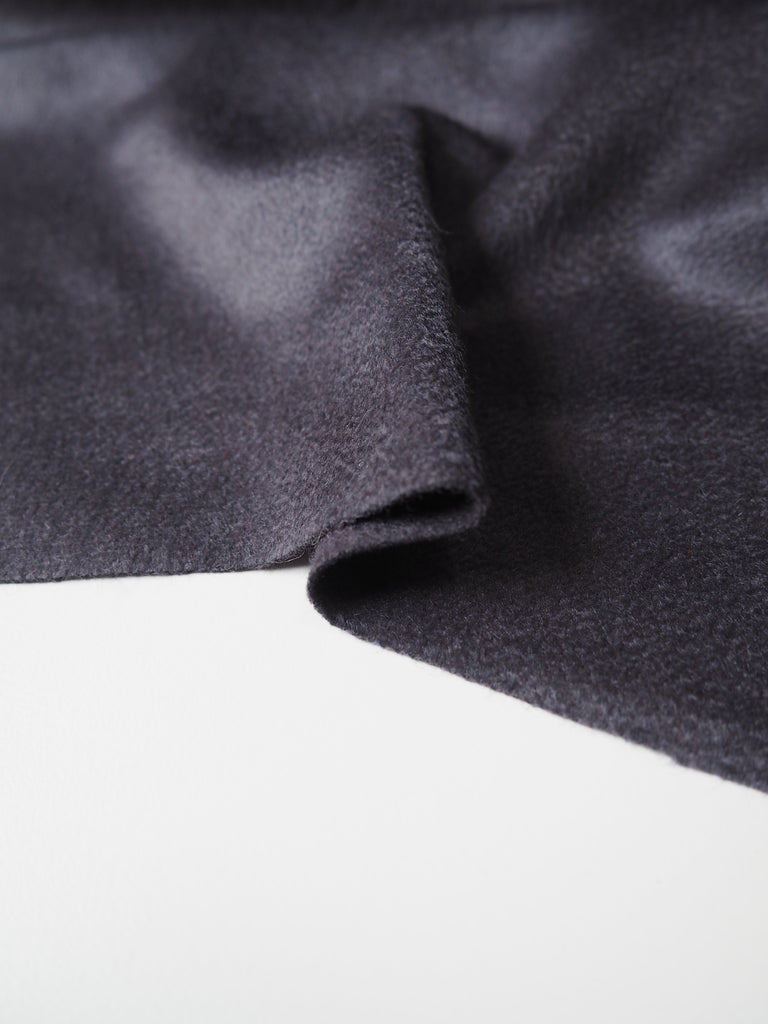 Ink Cashmere Wool Zibeline Coating