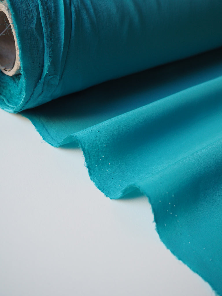 Cerulean Silk + Acetate Crepe De Chine