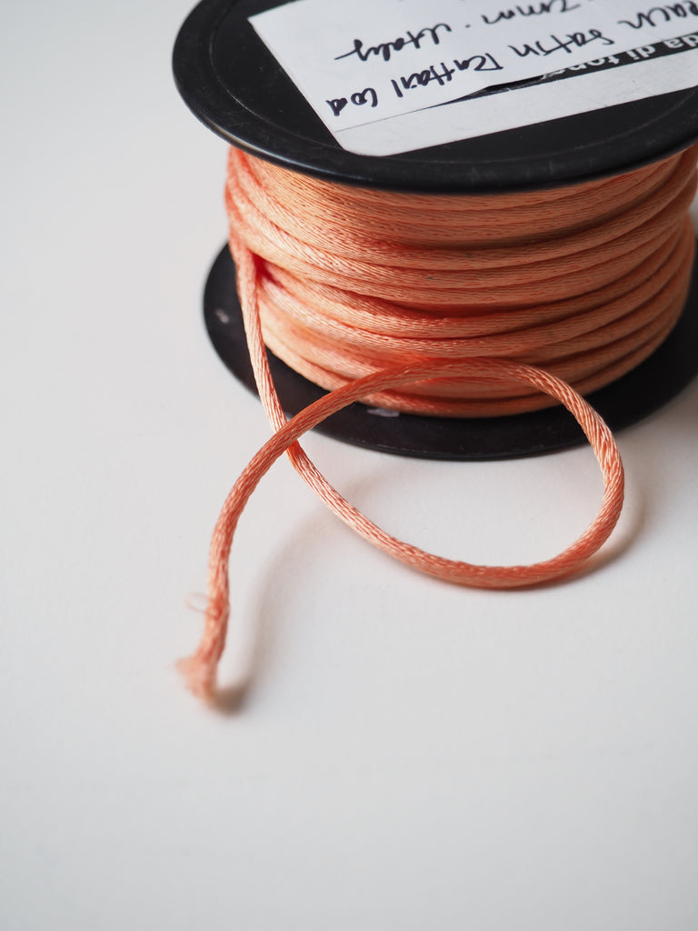 Peach Satin Rattail Cord