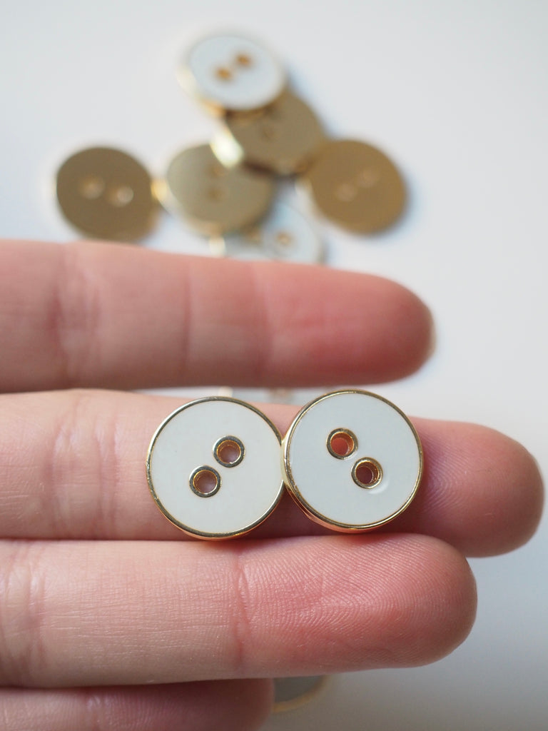 Gold & Enamel Buttons