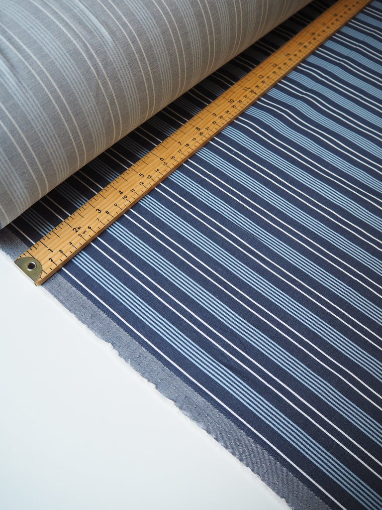 Denim Blue Stripe Cotton