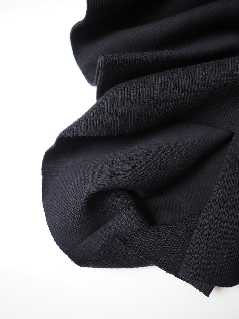 Black Cotton Ribbing