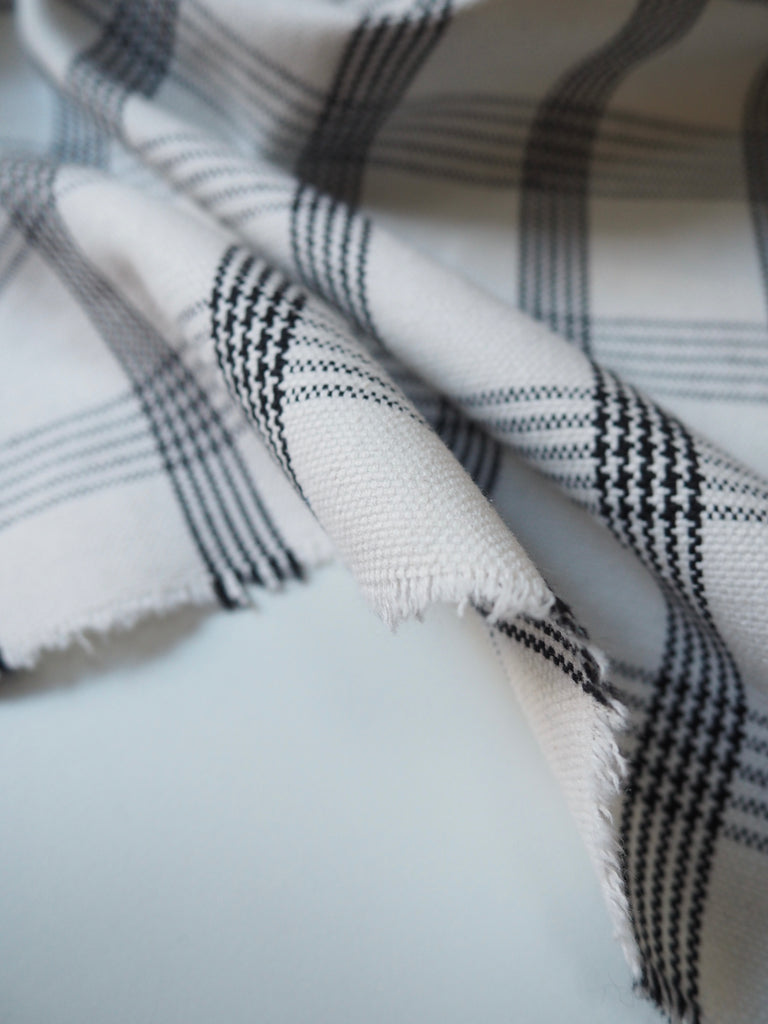 Black + White Check Handloom Cotton