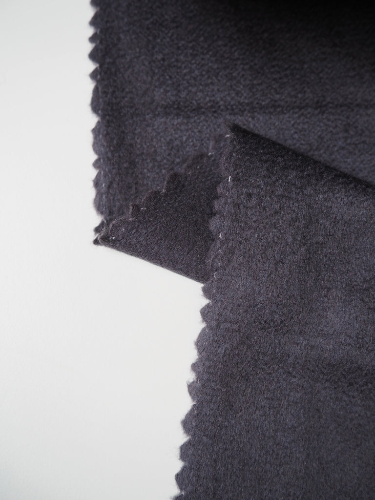 Ink Cashmere Wool Zibeline Coating