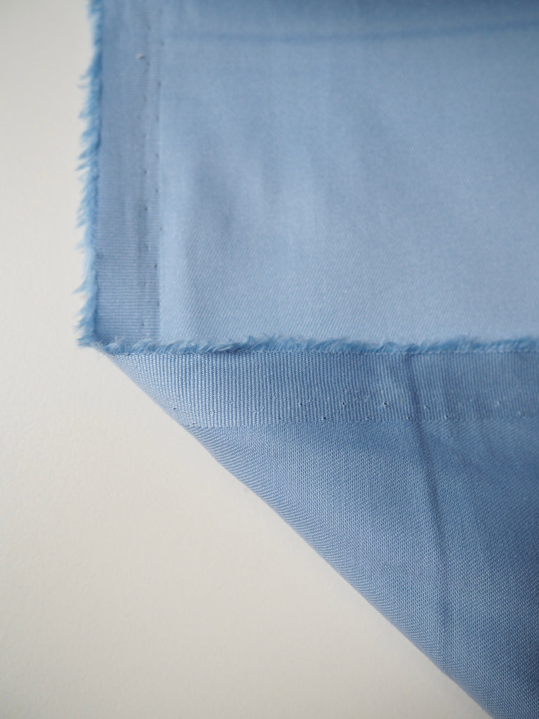 Arctic Blue Stretch Cotton Twill