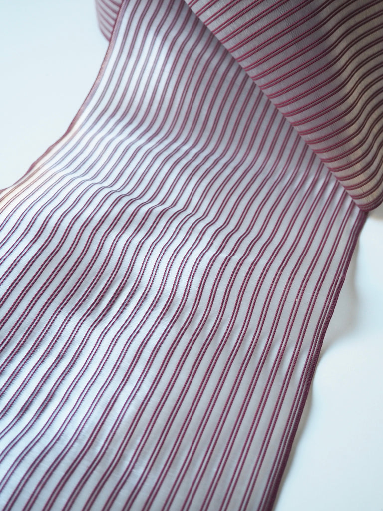 Merlot Sheer Stripe Extra Wide Elastic