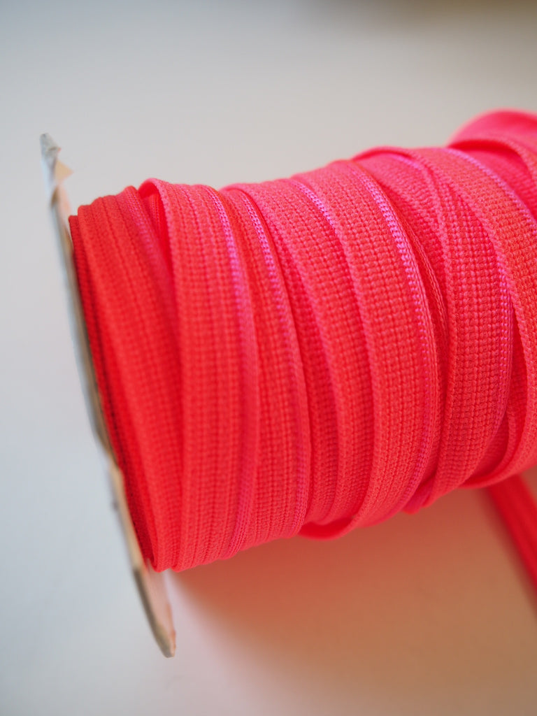 Shindo Neon Pink Woven Satin Piping 10mm