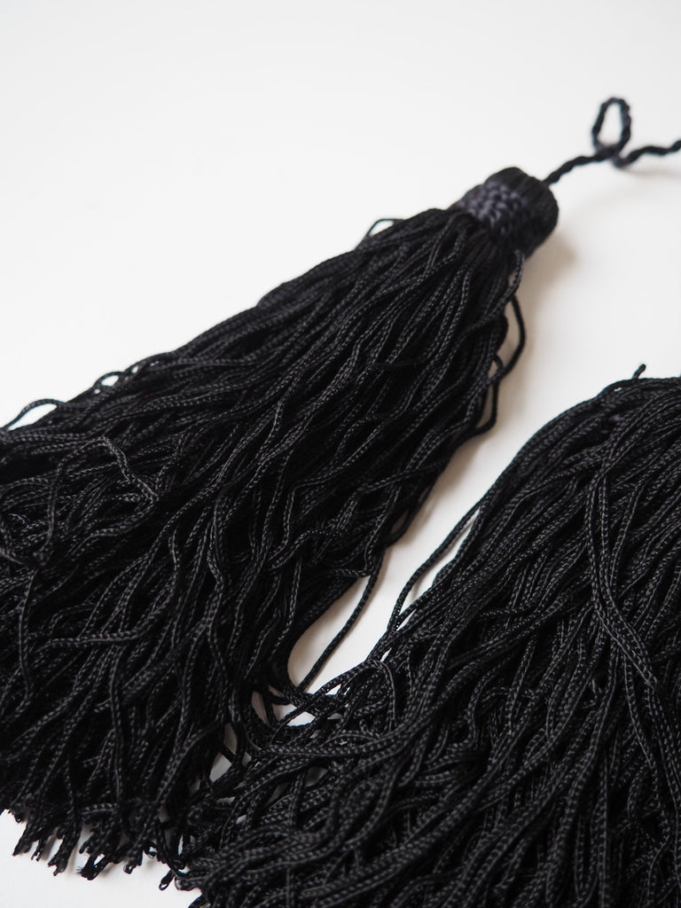 Black Chainette Tassels