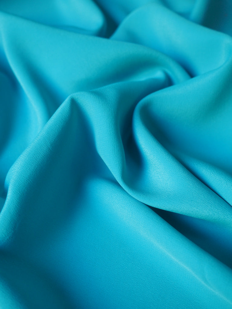 Cerulean Silk + Acetate Crepe De Chine