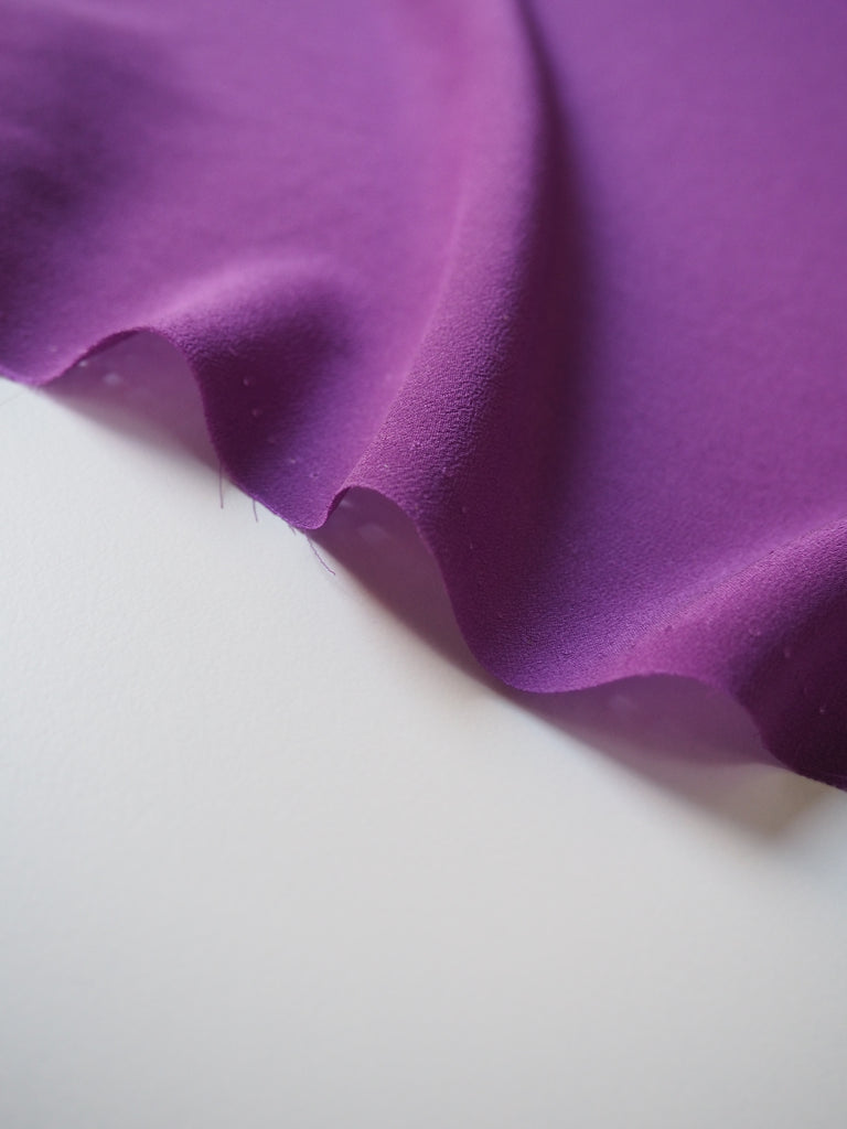 Violet Silk Crepe De Chine