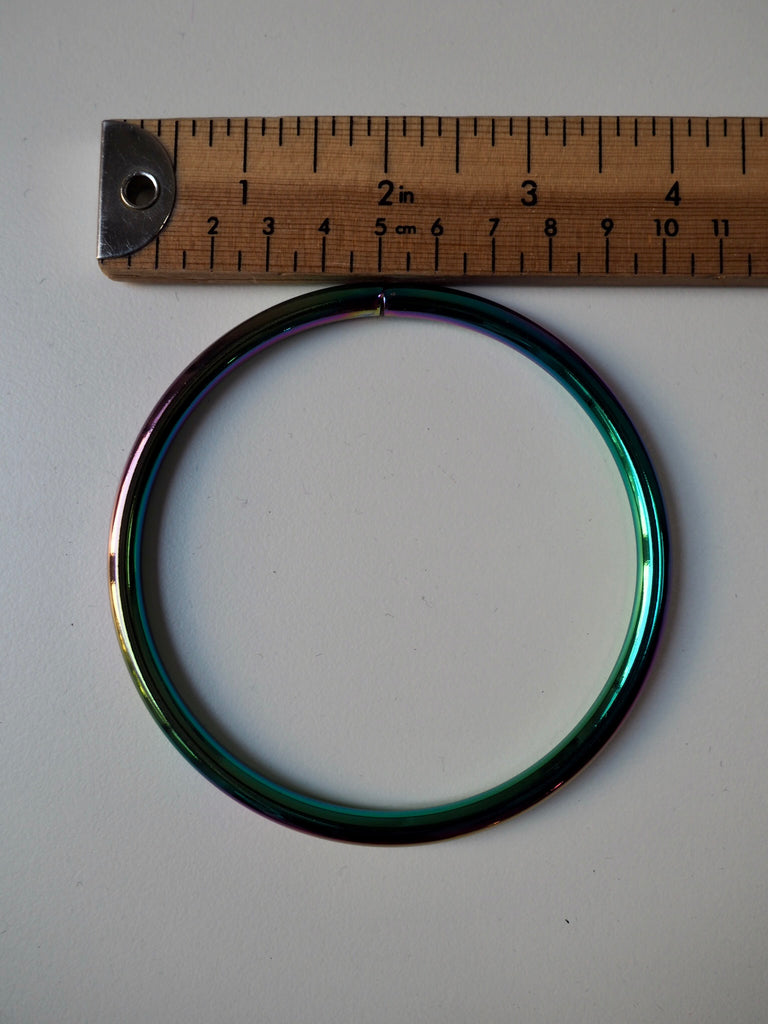 Large Rainbow Multichrome Metal Ring 10cm