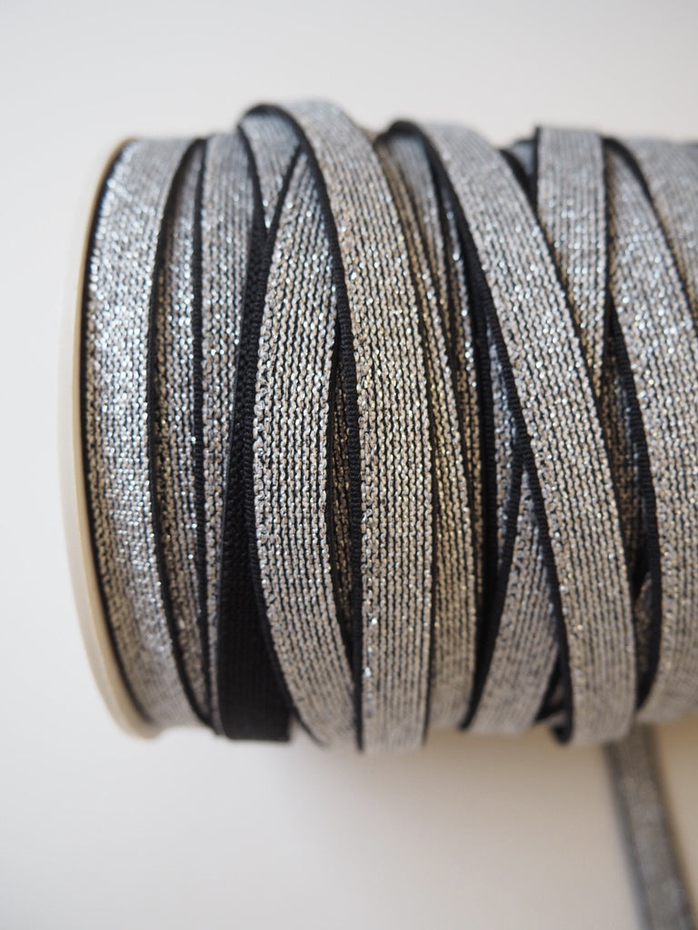 Silver Metallic Elastic 10mm