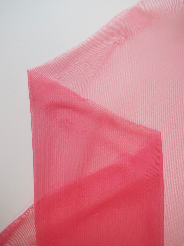 Bubblegum Nylon Interlock Mesh