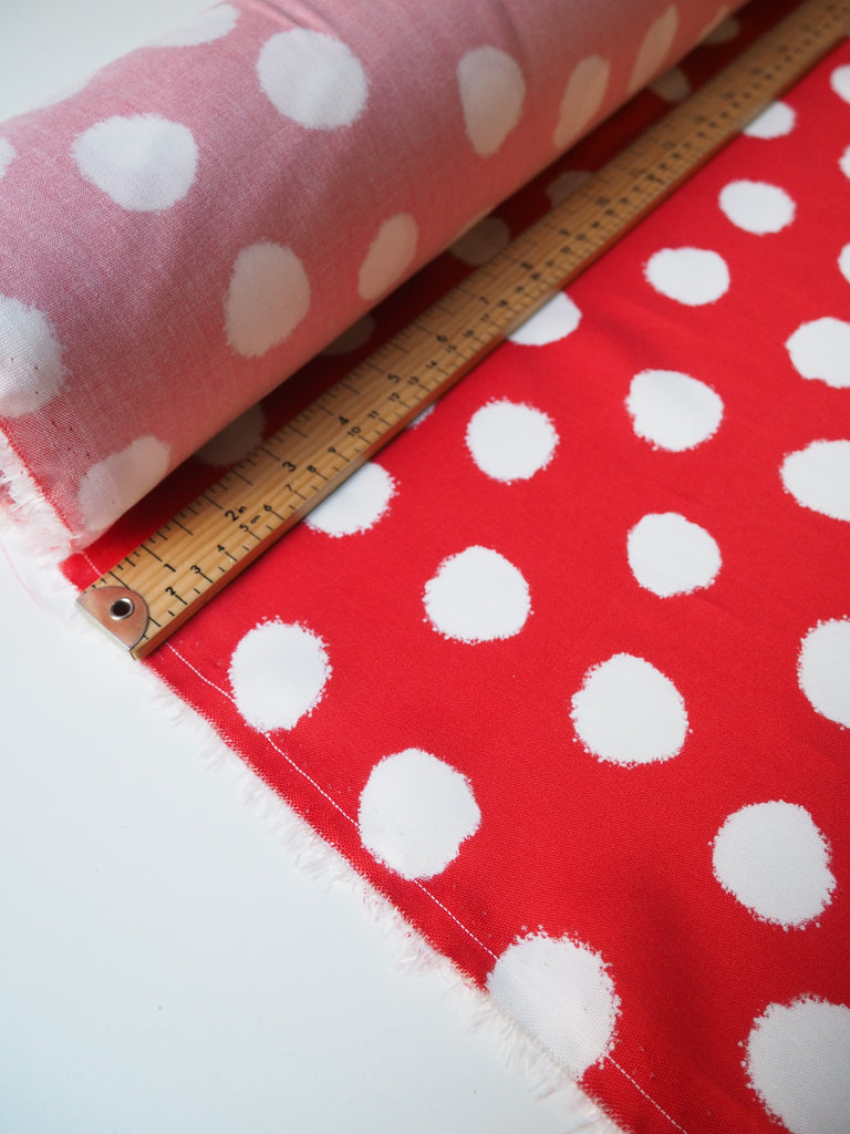 Scarlet Dot Viscose Sateen