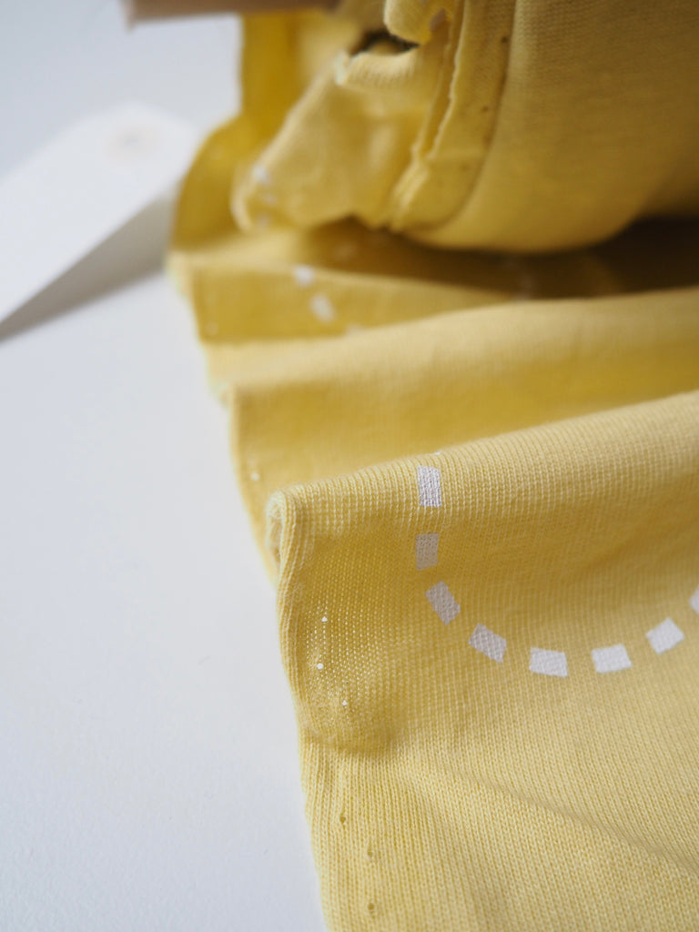 Sunshine + Dashed Circle Print Organic Interlock Jersey