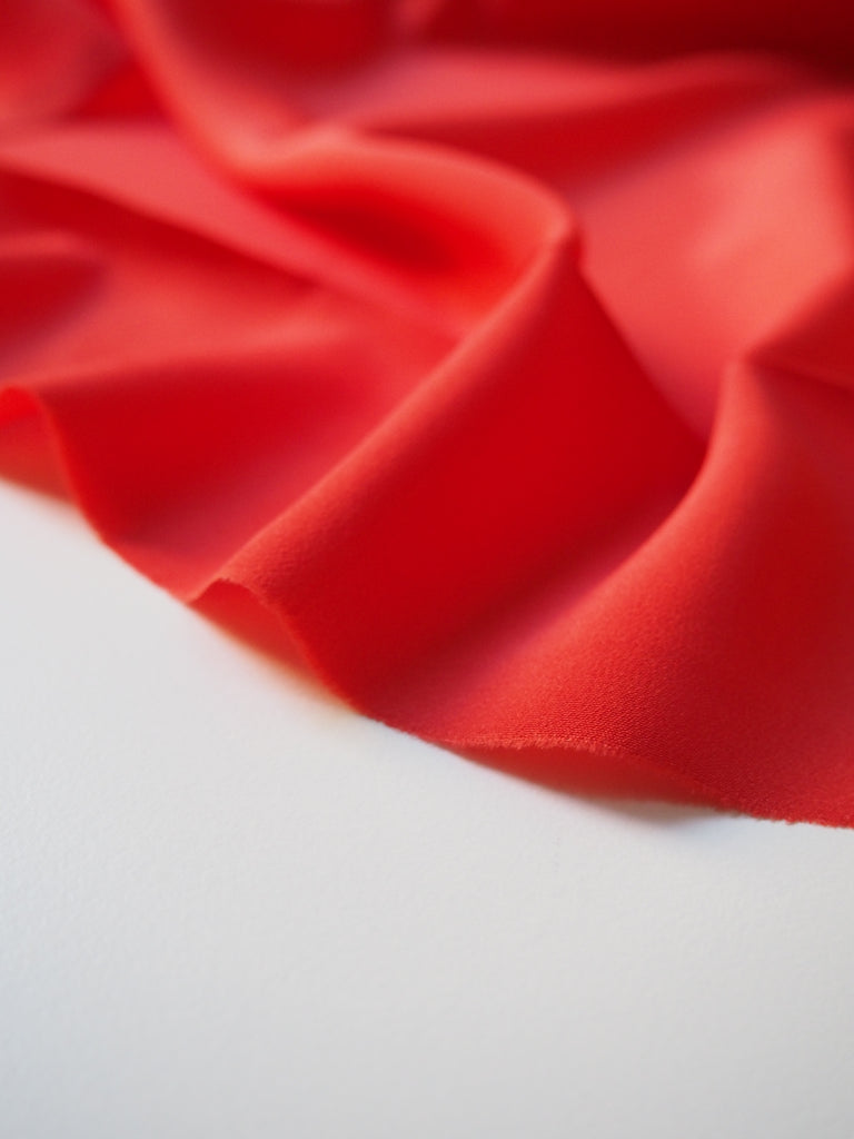 Persimmon Silk + Acetate Crepe De Chine