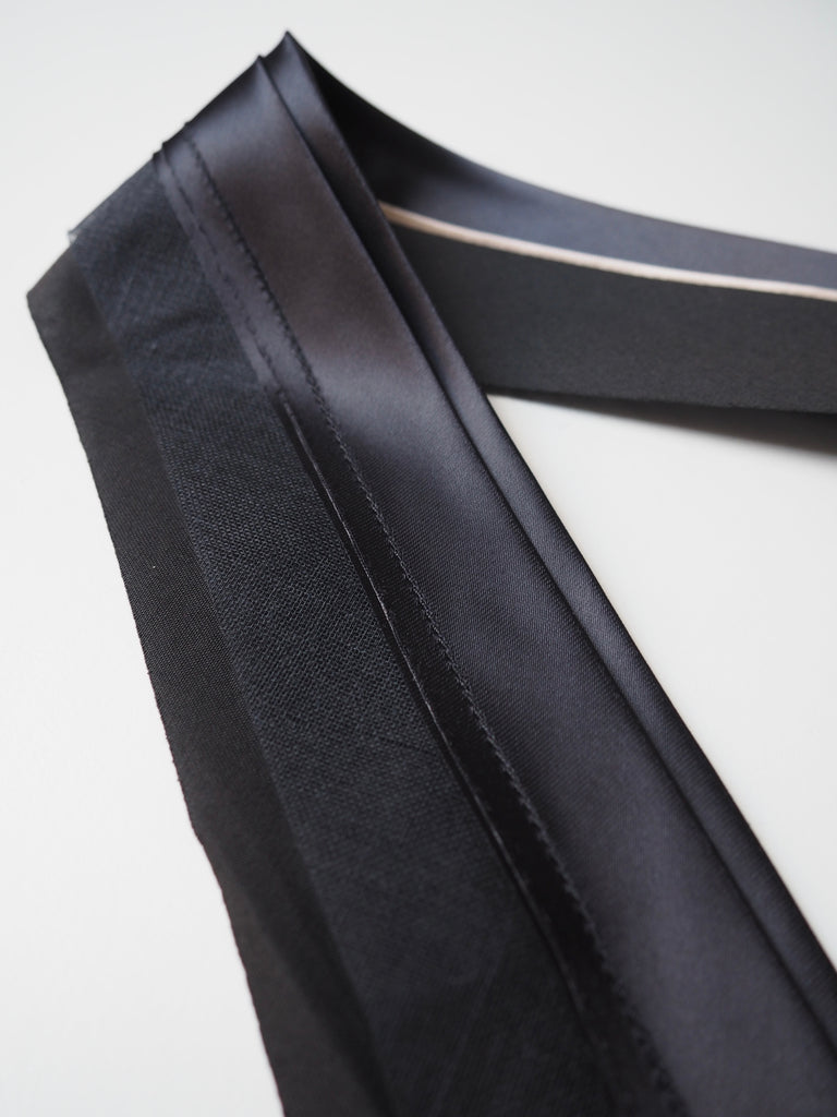 Black Satin Tailors Waistbanding