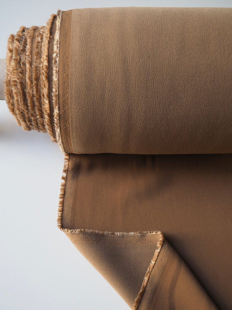 Caramel Viscose + Tencel Crepe