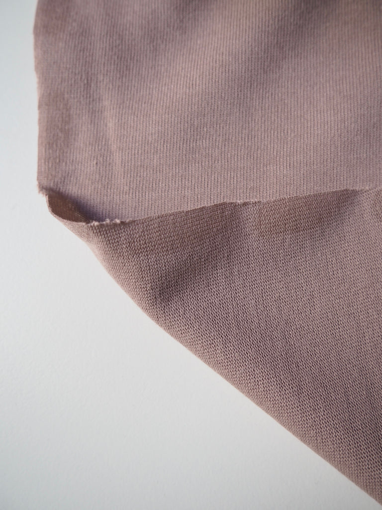 Dusky Pink Organic Interlock Jersey