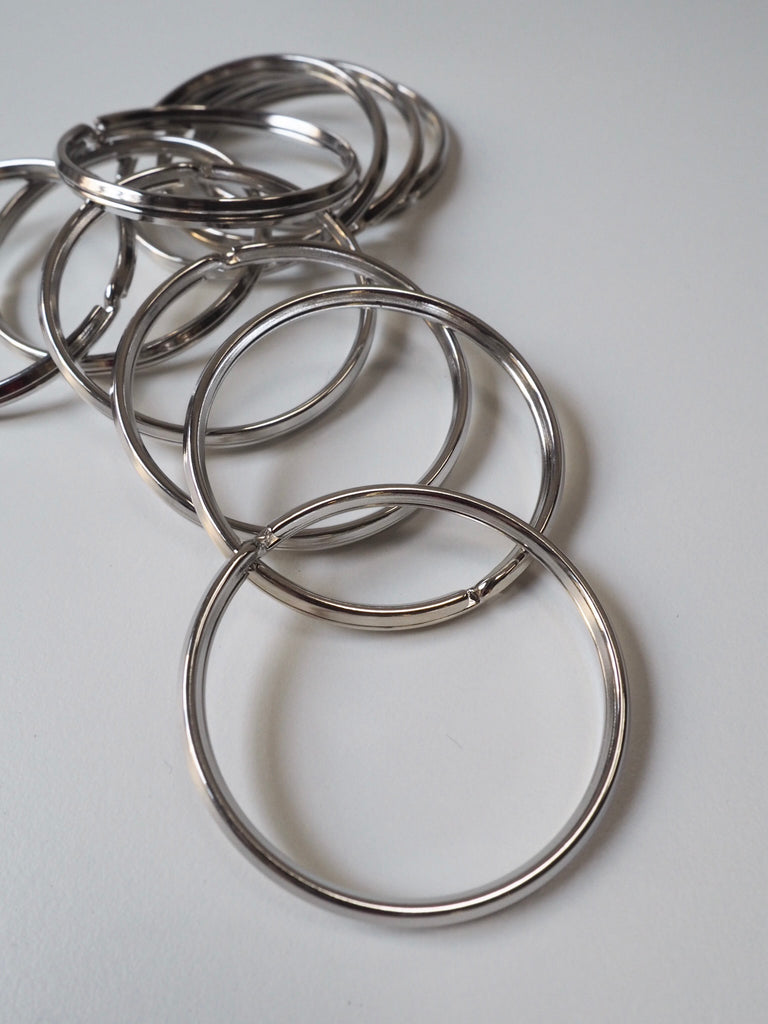 Silver Metal Split Keyring 5cm