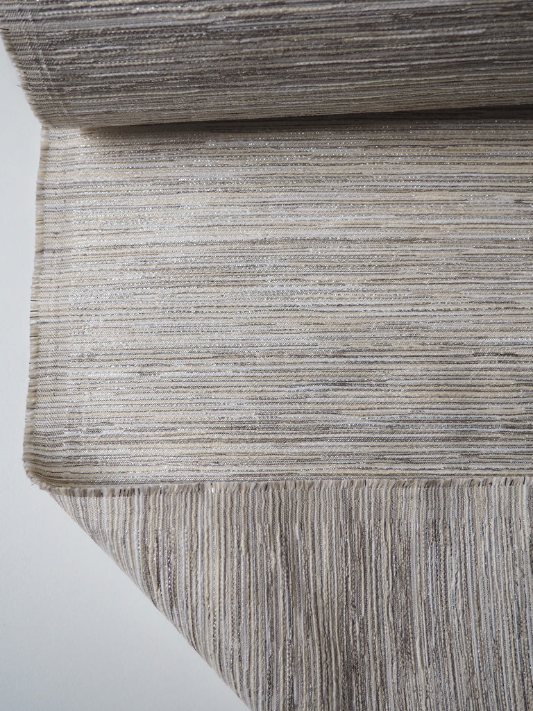 Sand + Silver Stripe Jacquard