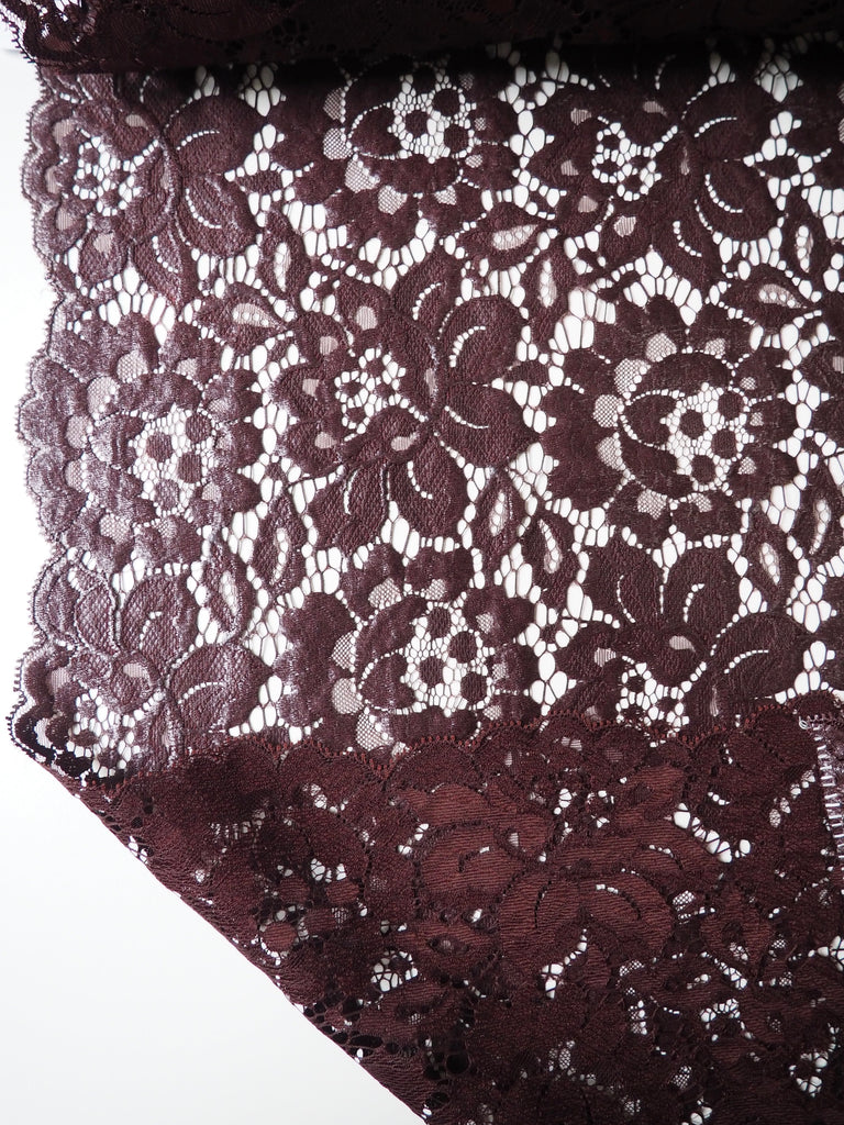 Mahogany Gloss Floral Lace